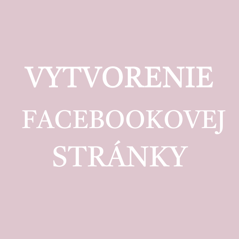 vytvorenie fb stránky
